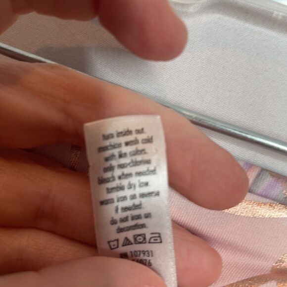 Justice Metallic Rose Gold/ Grey Leggings. Size 12. - Picture 9 of 9